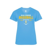 Blue Devils Baseball Ladies V-neck Short Sleeve Shirt