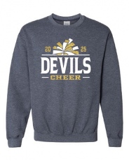 Old Forge High School Cheerleading Pom Logo Crew Neck Sweatshirt