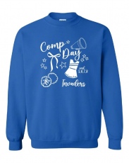 WEST SCRANTON JR INVADERS COMPETITION DAY CREWNECK SWEATSHIRT, ROYAL BLUE
