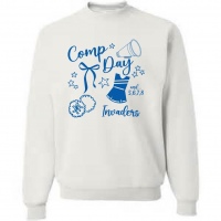 WEST SCRANTON JR INVADERS COMPETITION DAY CREWNECK SWEATSHIRT, WHITE