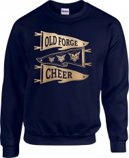 OLD FORGE HIGH SCHOOL CHEERLEADING FLEECE PULLOVER CREW NECK SWEATSHIRT