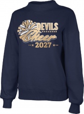 OLD FORGE HIGH SCHOOL CHEERLEADING MOCK NECK FLEECE PULLOVER SWEATSHIRT